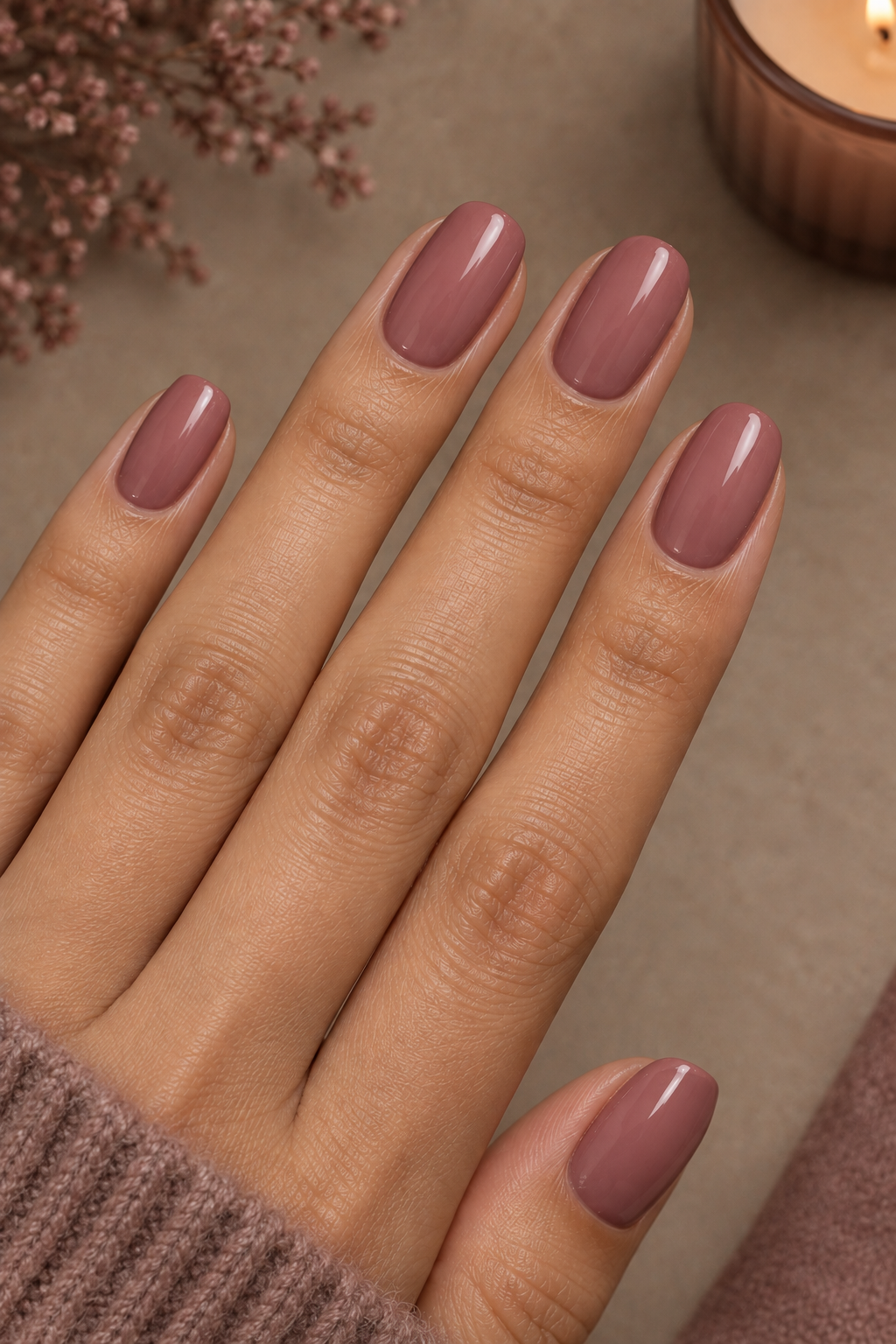 Rosewood Pink Nails