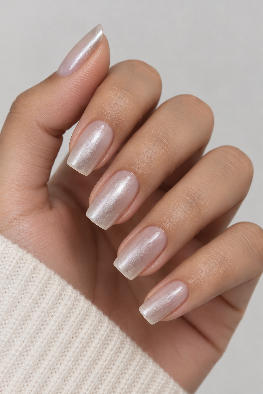 Silver Pearl Nails