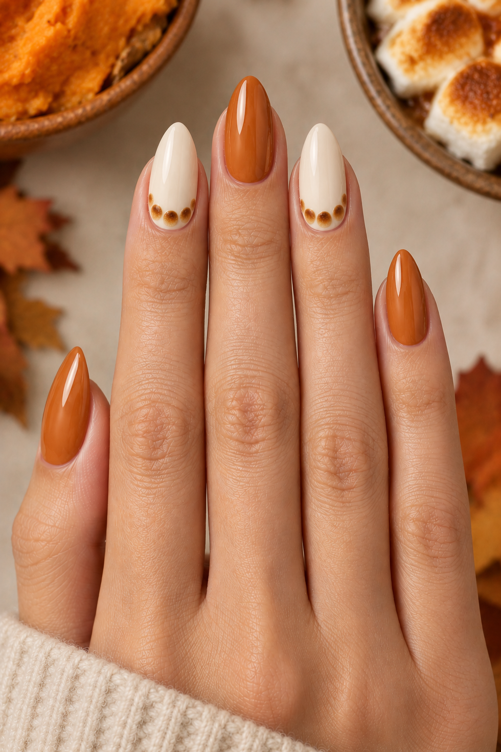 Sweet Potato Marshmallow Nails