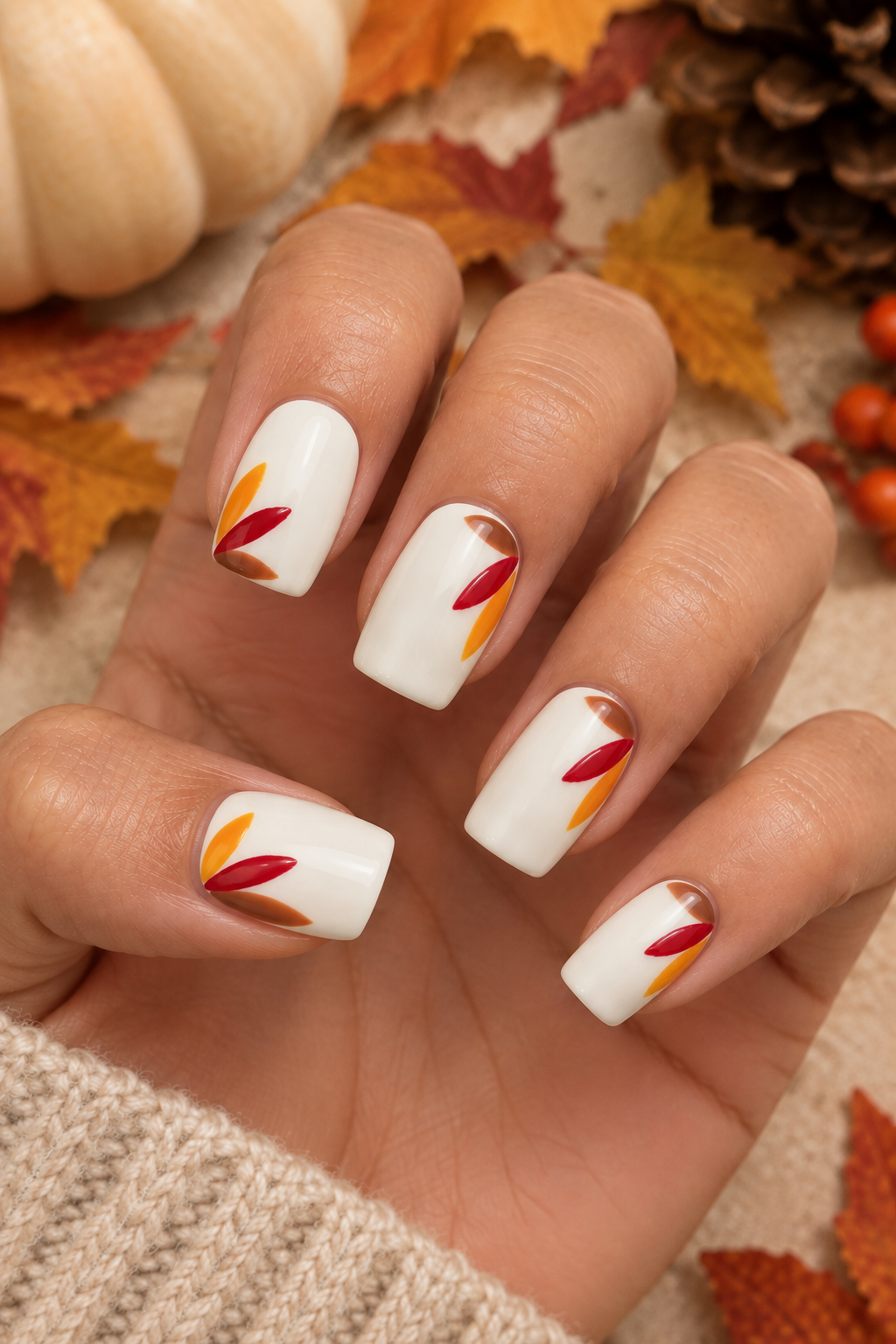 Thanksgiving Leaf Nails