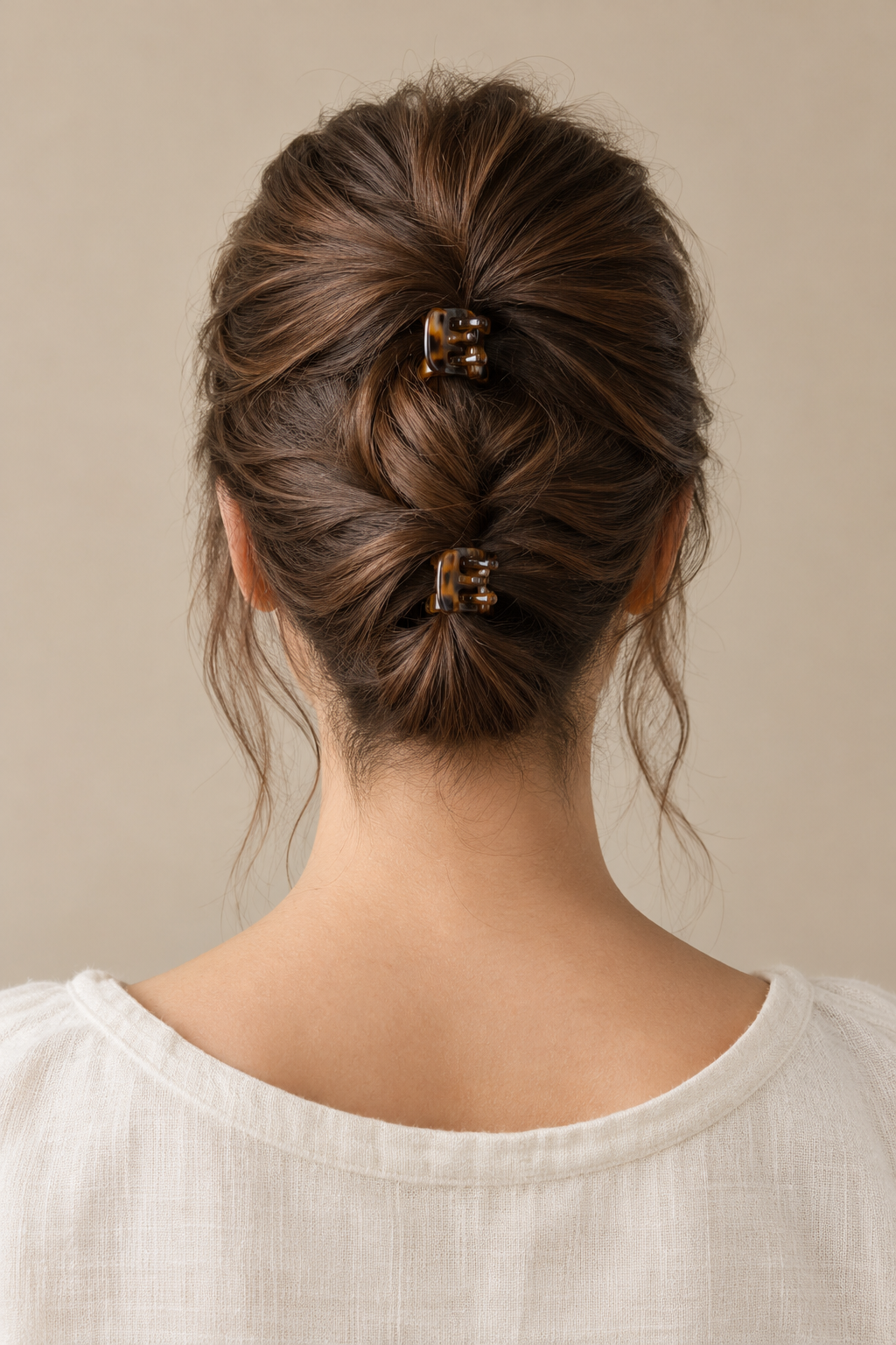 Double Mini Claw Clip Hairstyle