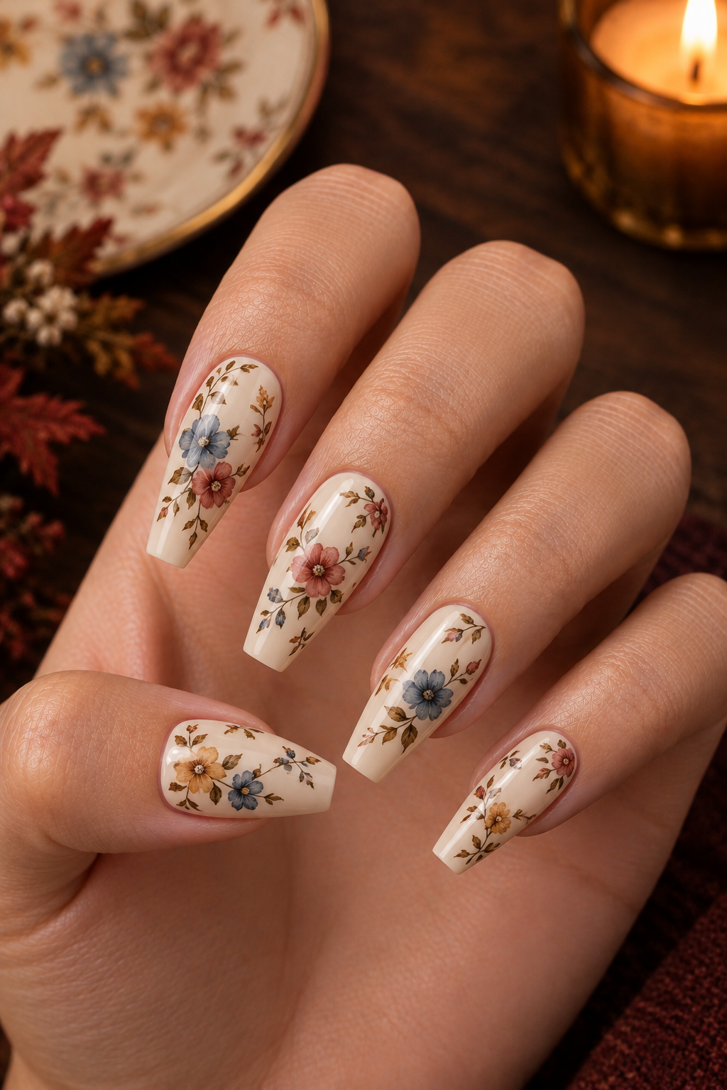 Vintage Thanksgiving China Nails