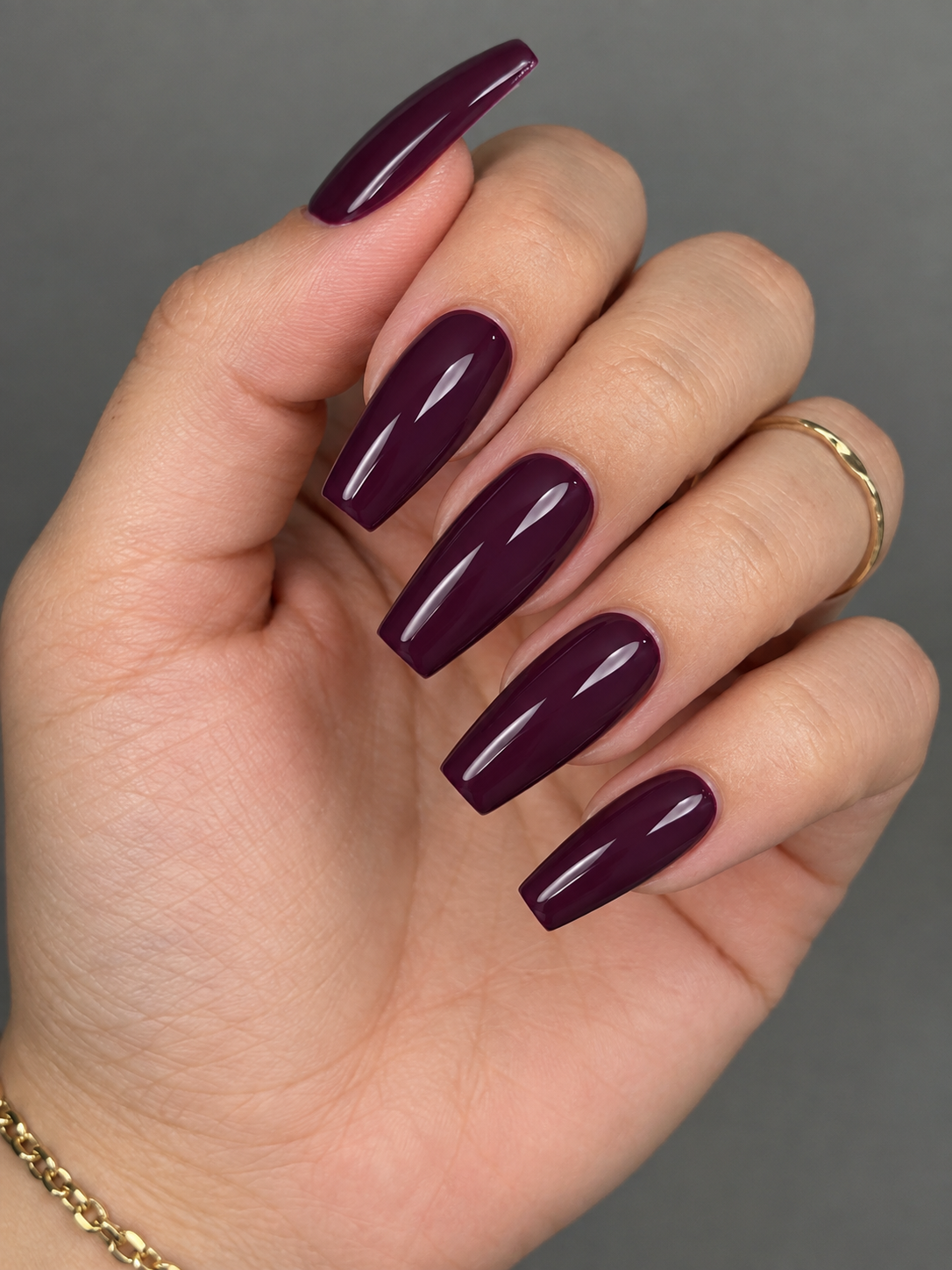 gloss plum nails designs for fall