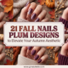 plum nail designs for fall